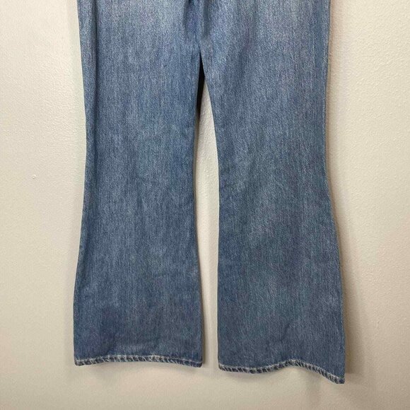 Free People New Dawn Flare Jeans Womens 25 Blue Denim High Rise Button Fly - Picture 7 of 15